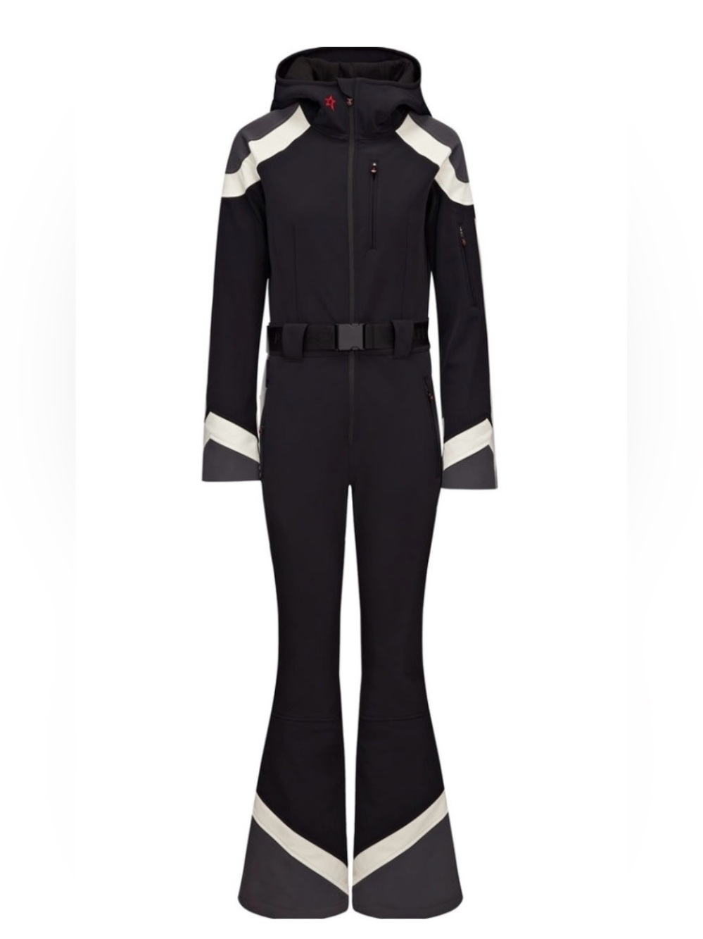 Like NEW-Perfect Moment Black Jumpsuit with White Accents